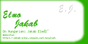 elmo jakab business card